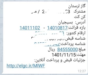 صدای دلفان | فیش نجومی گاز