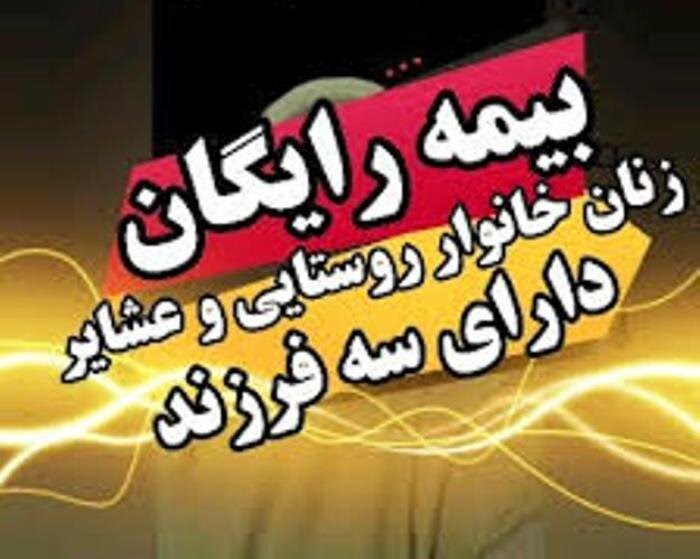 ثبت نام ۶ هزار مادر روستایی دارای سه فرزند و بیشتر در طرح بیمه رایگان
